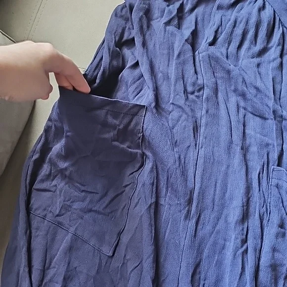 Cupshe Navy Halter Wide-Leg Jumpsuit with Pockets - Picture 8 of 12